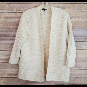 Open cable knit sweater